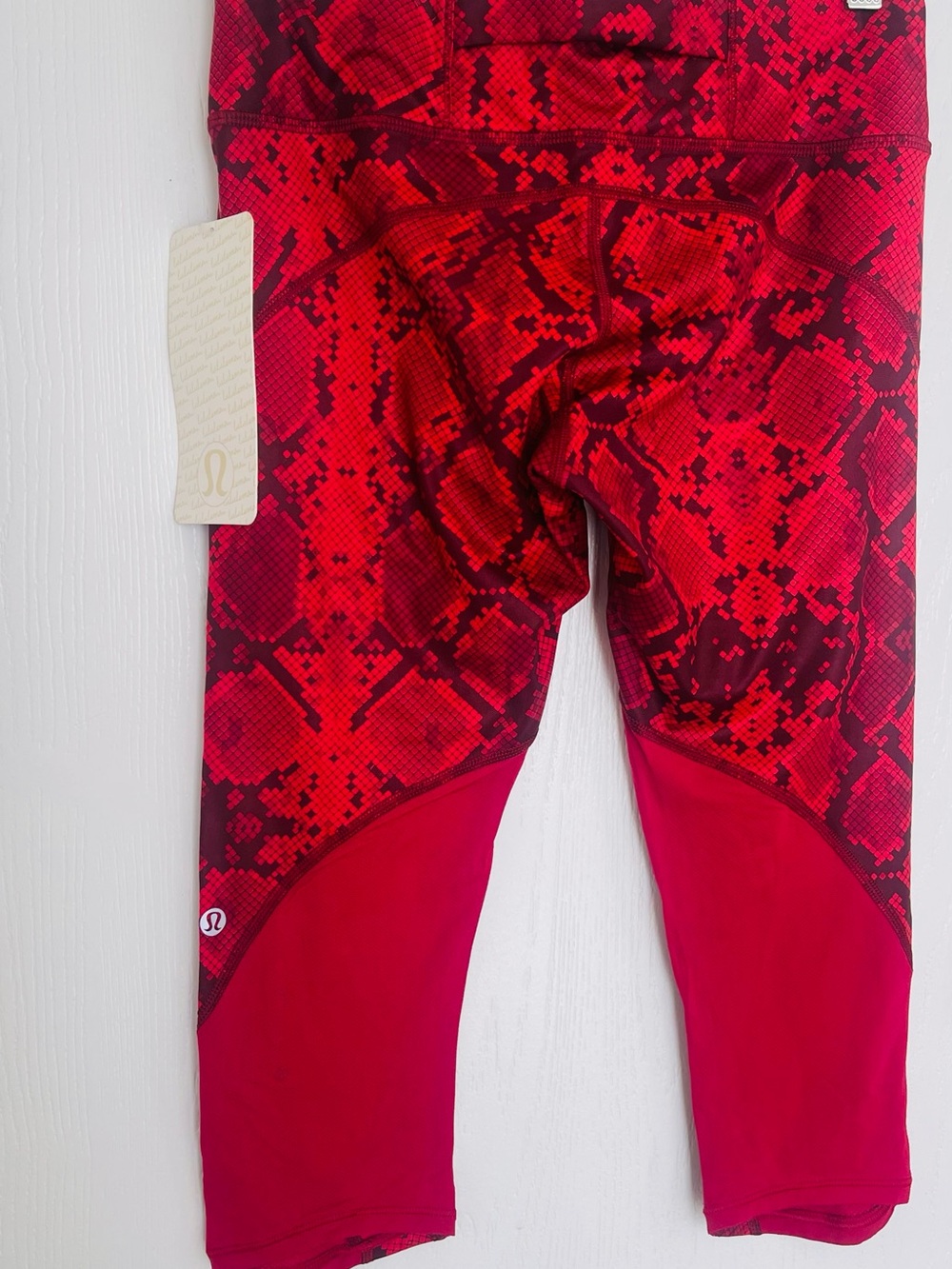 lululemon athletica Girls' Red Snake-Print Leggings